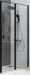 Душевая дверь в нишу Allen Brau Priority 90x200 см 3.31003.BBA профиль черный, стекло прозрачное
