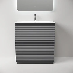 Тумба под раковину Sancos Folk Floor 80 FL80FGS напольная, Grey soft