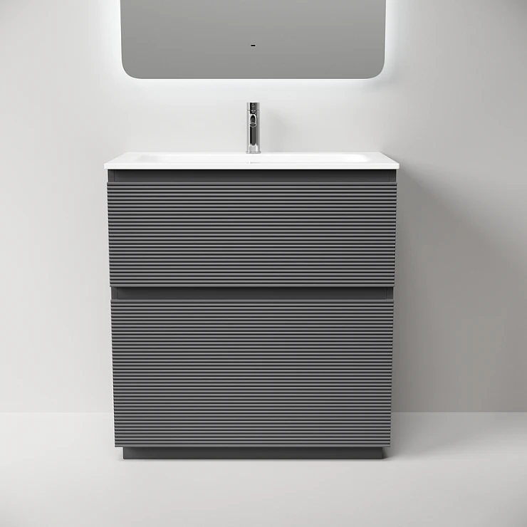 Тумба под раковину Sancos Folk Floor 80 FL80FGS напольная, Grey soft
