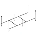 Акриловая ванна AM.PM Gem 150x70 с каркасом, шторкой и душевой системой W90ASET-150D8 белая матовая