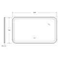 Зеркало Cezares Stylus 120 CZR-SPC-STYLUS-1200-700-TCH-WARM с подсветкой