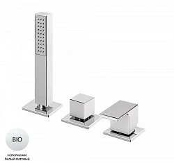 Смеситель на борт ванны Cezares Porta PORTA-BVDM3-BIO белый матовый