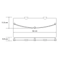 Полка Wasserkraft Kammel K-8344 с ограничителем, хром