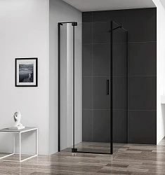 Душевой уголок Cezares Slider 100x89,5см SLIDER-AH-1-90-90/100-C-NERO черный, стекло прозрачное
