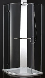 Душевой уголок Cezares Bergamo 90x90см BERGAMO-W-R-1-90-ARCO-C-Cr-R-IV хром, стекло прозрачное