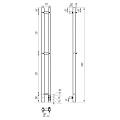Полотенцесушитель электрический Bonna Asteria 1200x60 BNP-EI2F-dt1206B черный