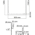 Душевой поддон Wasserkraft Leine 120x90см 35T07 белый