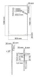 Душевой поддон Wasserkraft Leine 120x90см 35T07 белый