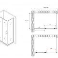 Душевой уголок ABBER Schwarzer Diamant 130х90см AG30130B5-S90B5 профиль черный, стекло прозрачное