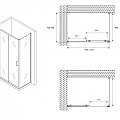 Душевой уголок ABBER Schwarzer Diamant 100x75см AG30100B-S75B профиль черный, стекло прозрачное