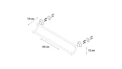 Полотенцедержатель Fixsen Bogema FX-78502 хром