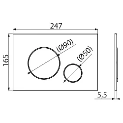 Кнопка смыва AlcaPlast THIN M678 черная матовая