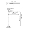 Смеситель для раковины Wasserkraft Glan 6603H черный
