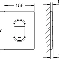Кнопка смыва Grohe Arena Cosmopolitan 38844SH0 белая глянцевая