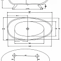 Акриловая ванна BelBagno 170x85 BB42-170 белая глянцевая