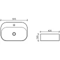 Раковина накладная Ceramica Nova Element CN5012 белая глянцевая