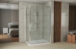Душевой уголок Bravat Drop 120x80см BS120.3100A профиль хром, стекло прозрачное