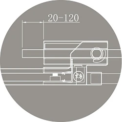 Душевая дверь в нишу Cezares 100см SLIDER-B-1-100/110-C-Cr профиль хром, стекло прозрачное