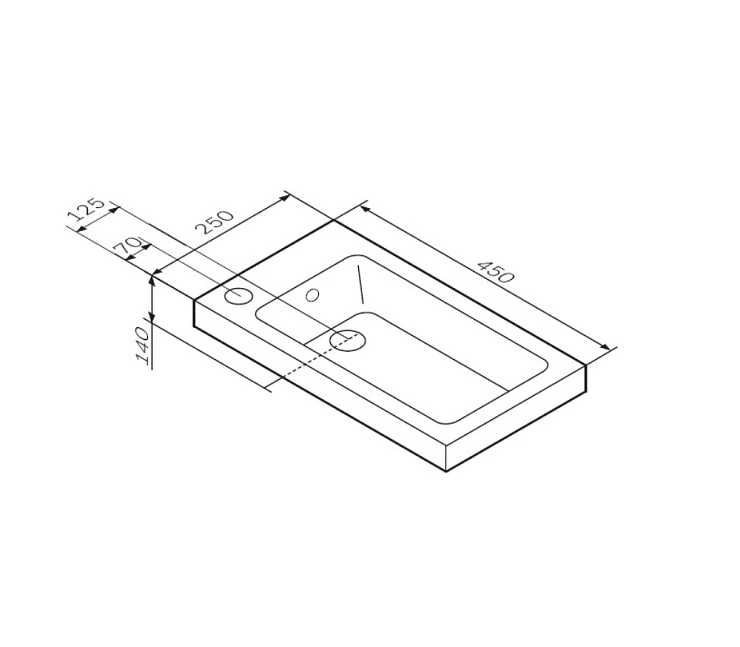 Раковина встраиваемая AM.PM X-Joy 45см M85AWCC0452WG белая глянцевая