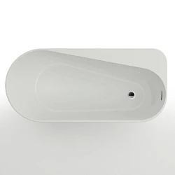 Акриловая ванна AZARIO FANO 170х80х60 с сифоном и металлической рамой FAN17080 R белая глянцевая