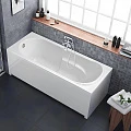 Акриловая ванна BERGES LUMBO 170x75 050003 белая глянцевая