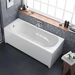 Акриловая ванна BERGES LUMBO 170x75 с каркасом 050006 белая глянцевая