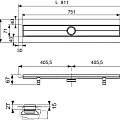 Душевой лоток Tece TECEdrainline 600800 80 Хром