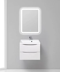 Тумба с раковиной BelBagno Marino 60 белая глянцевая