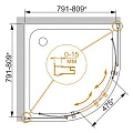 Душевой уголок Cezares Pratico 100x100см PRATICO-R-2-100-C-Cr профиль хром, стекло прозрачное
