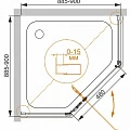 Душевой уголок Cezares Eco 90x90см ECO-O-P-1-90-C-NERO профиль черный, стекло прозрачное