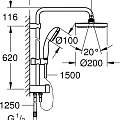 Душевая стойка Grohe New Tempesta 27389002 хром