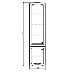 Шкаф-пенал Comforty Палини 42см 00004148012CF белый