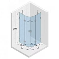 Душевой уголок Riho SZ Scandic NXT X309 100х100см G001108120 профиль хром, стекло прозрачное