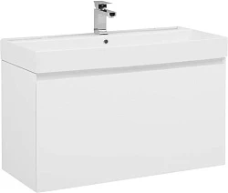 Тумба с раковиной Aquanet Йорк 100 212594 белая