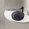 Раковина накладная ABBER Glas AK2301B черная
