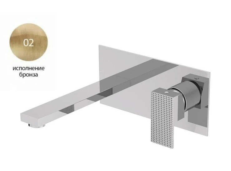 Смеситель для раковины Cezares Prizma PRIZMA-BLI-02 бронза