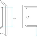 Шторка на ванну RGW Screens SC-009B 60x150 351100906-14 профиль черный, стекло прозрачное