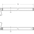 Душевая перегородка Cezares Liberta LIBERTA-L-1-TB-80-C-Cr профиль хром, стекло прозрачное