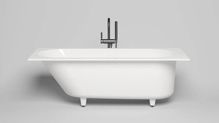 Ванна из искусственного камня Salini ORNELLA KIT 170x75 встраиваемая 102411G белая глянцевая