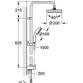 Душевая стойка Grohe Eurosmart New 124410 хром