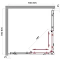 Душевой уголок BelBagno Sela 80x80см SELA-A-2-80-P-Cr профиль хром, стекло рифленое