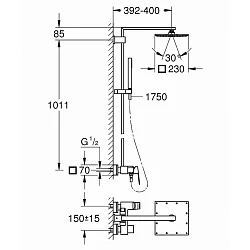 Душевая стойка Grohe Euphoria Cube 23147001 хром
