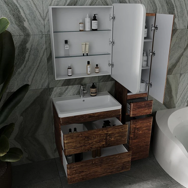 Тумба с раковиной Style Line Атлантика 70 старое дерево