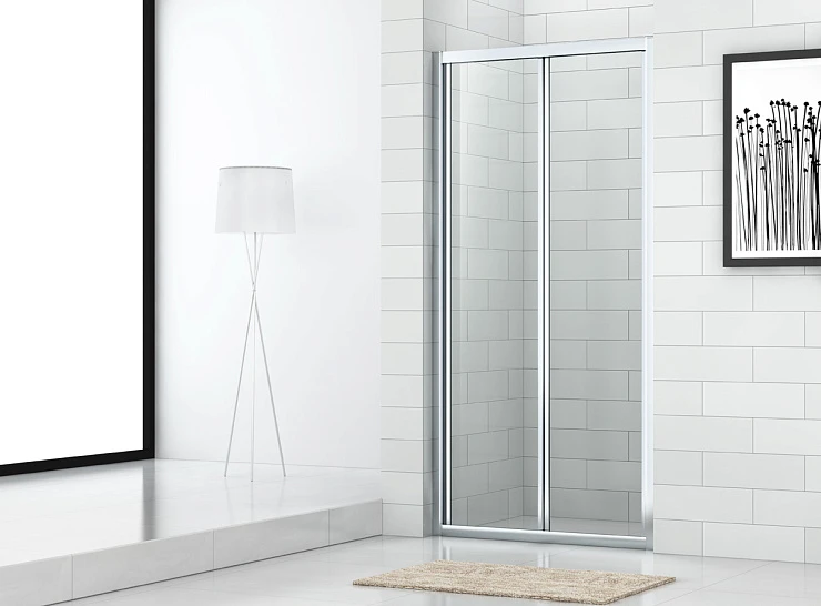 Душевая дверь в нишу Cezares Eco 80см ECO-O-BS-80-C-Cr профиль хром, стекло прозрачное