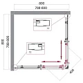 Душевой уголок BelBagno Uno 80x80см UNO-195-A-2-80-C-Cr профиль хром, стекло прозрачное