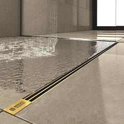 Душевой лоток Berges Super Slim 100 092155 золото глянец
