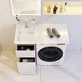 Тумба с раковиной AM.PM X-Joy 40 L под узкую стиральную машину, белая