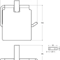 Держатель туалетной бумаги Cezares Slider SLIDER-PH-NOP черный матовый