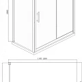 Душевой уголок Bravat Stream 80x120см BS120.3103S профиль хром, стекло прозрач