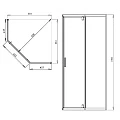 Душевой уголок AM.PM Gem 90x90см W90G-405-090MT профиль хром, стекло прозрачное